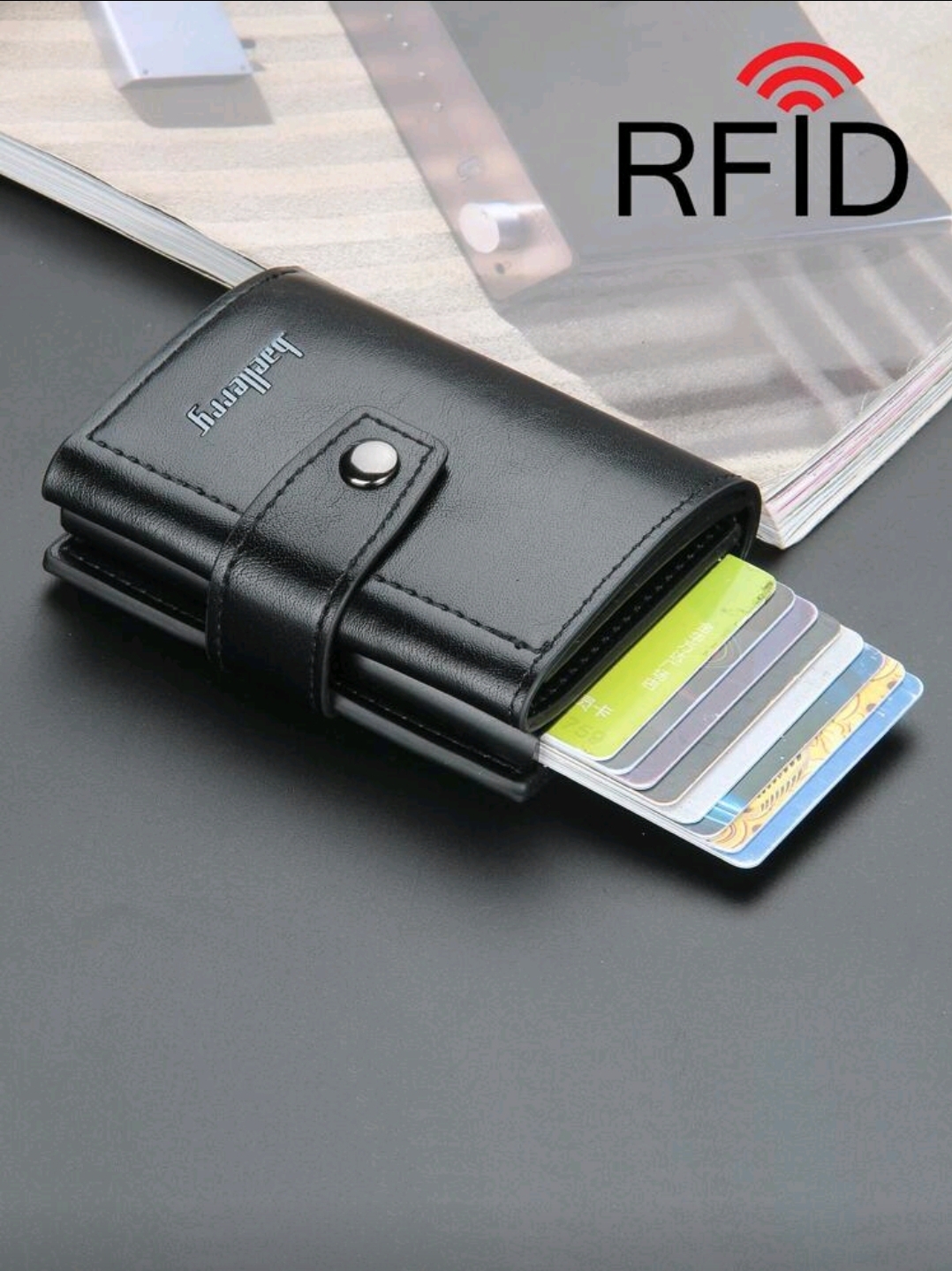 BILLETERA Y  TARJETERO GRANDE DE CUERO PARA HOMBRE M30